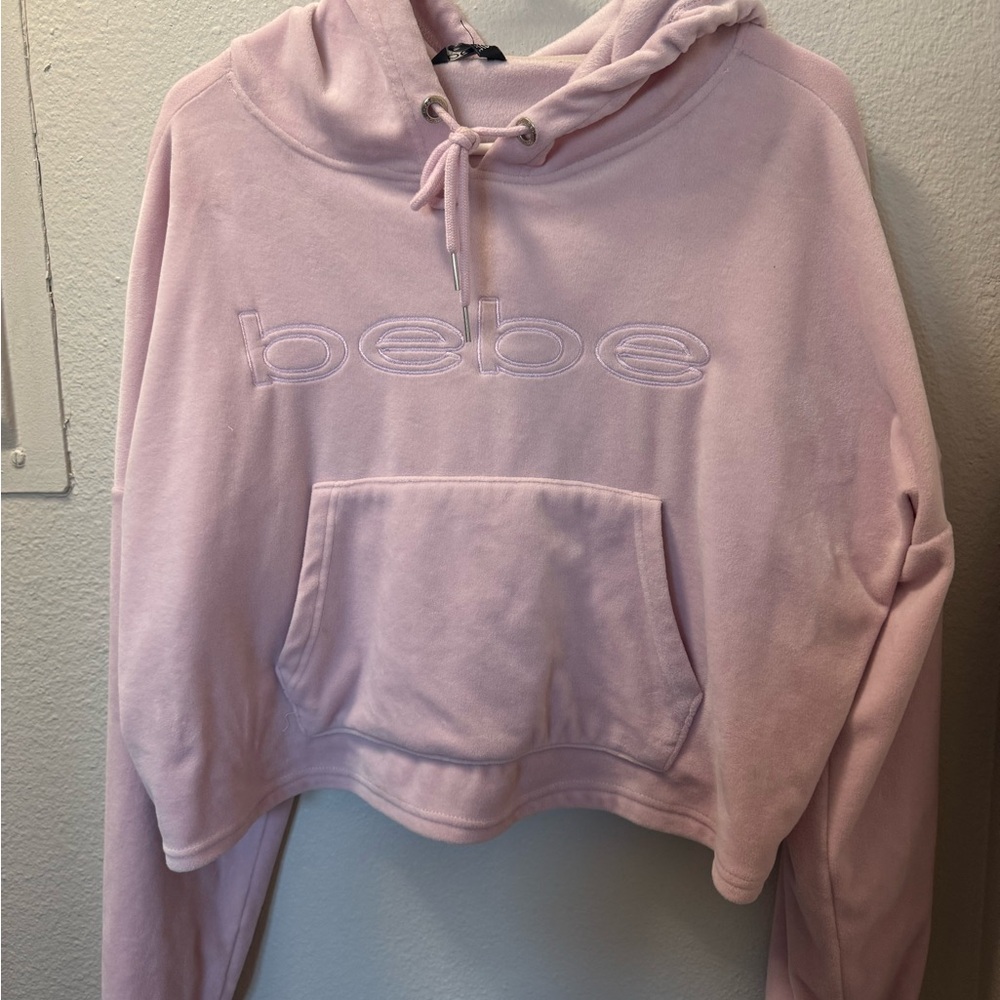 Bebe Light Pink Logo Hoodie
